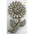 Rhinestone Sonnenblumen Brosche